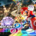 Màn hình tiêu đề Mario Kart 8 Deluxe, một trong những tựa game tốc độ cao được hưởng lợi từ hiệu năng của Nintendo Switch 2.
