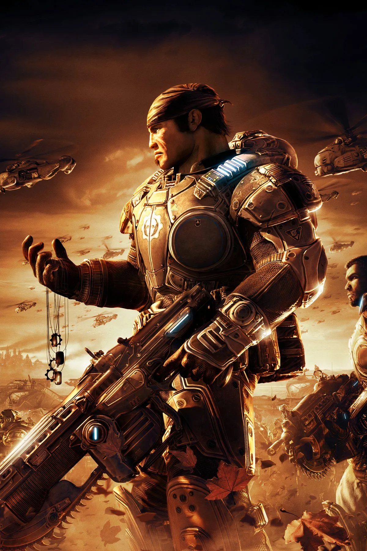 Marcus Fenix và đồng đội chiến đấu trong chiến dịch co-op của Gears of War 2, được boost lên 60 FPS trên Xbox Series X S