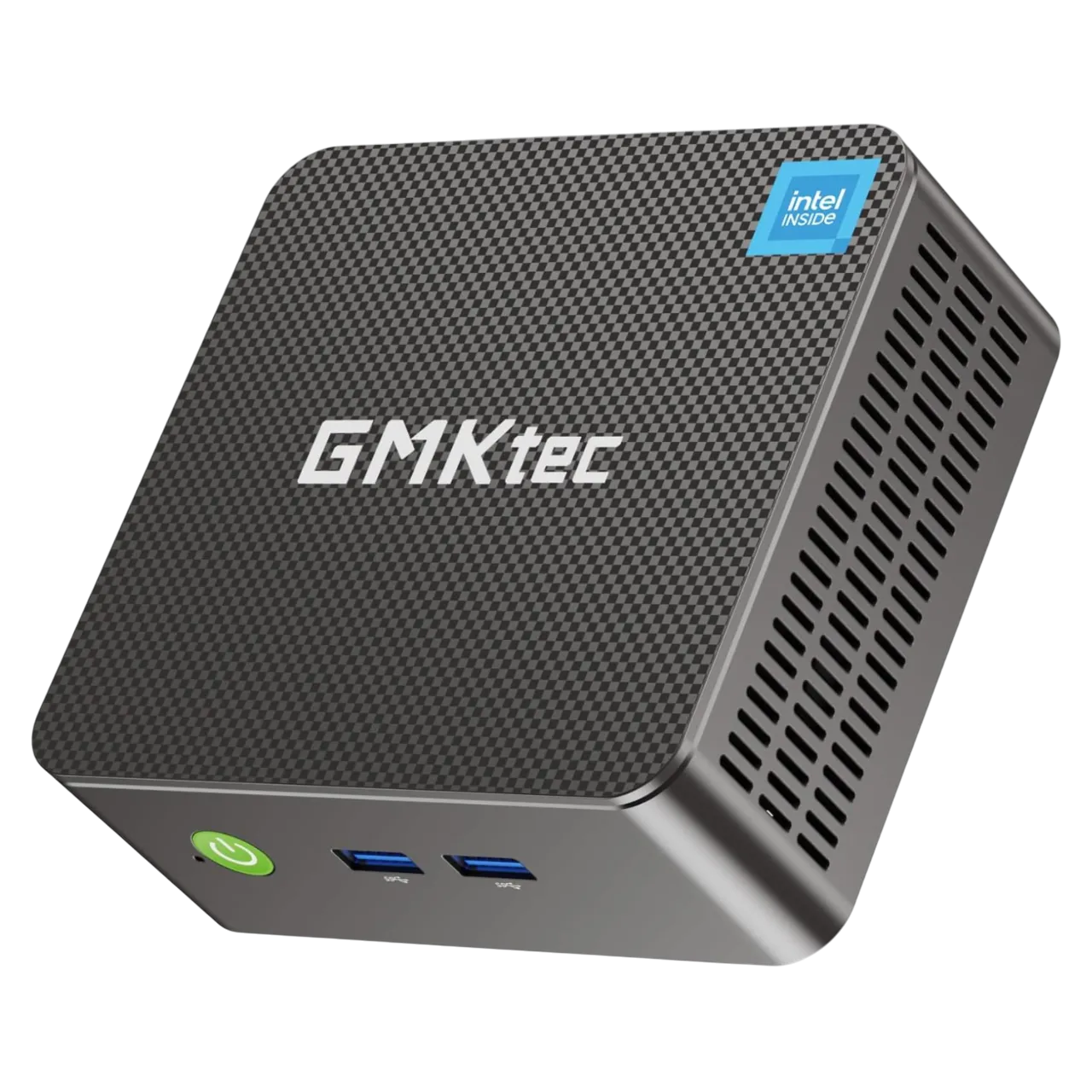 Máy tính Mini PC GMKtec G3 Plus nhỏ gọn với thiết kế hiện đại, màu đen sang trọng.