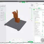 Mô hình 3D giá đỡ tai nghe hình bàn tay trước khi in