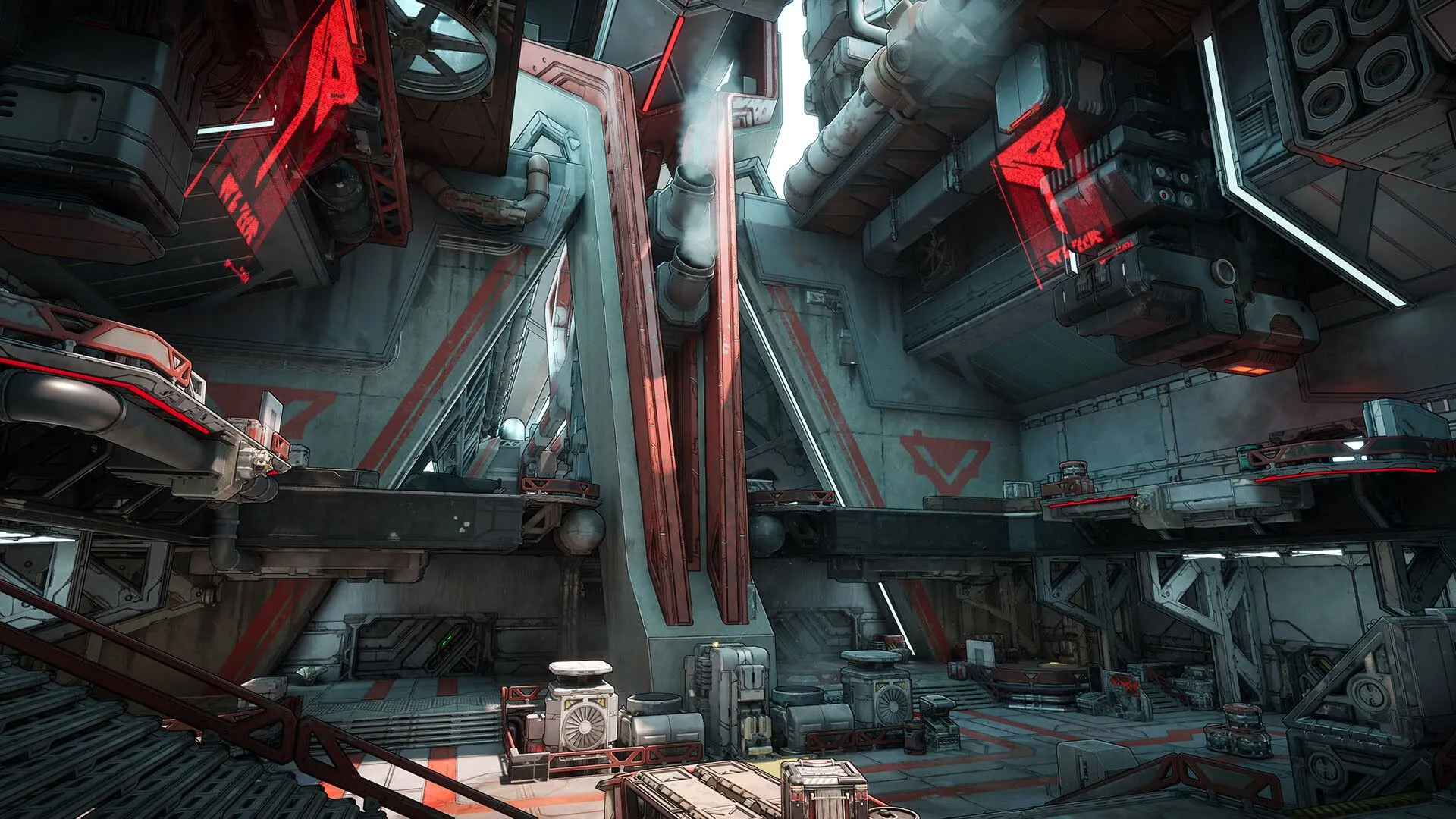 Một góc nhìn rộng hơn về thế giới Borderlands 4, cho thấy quy mô và chi tiết của bản đồ.