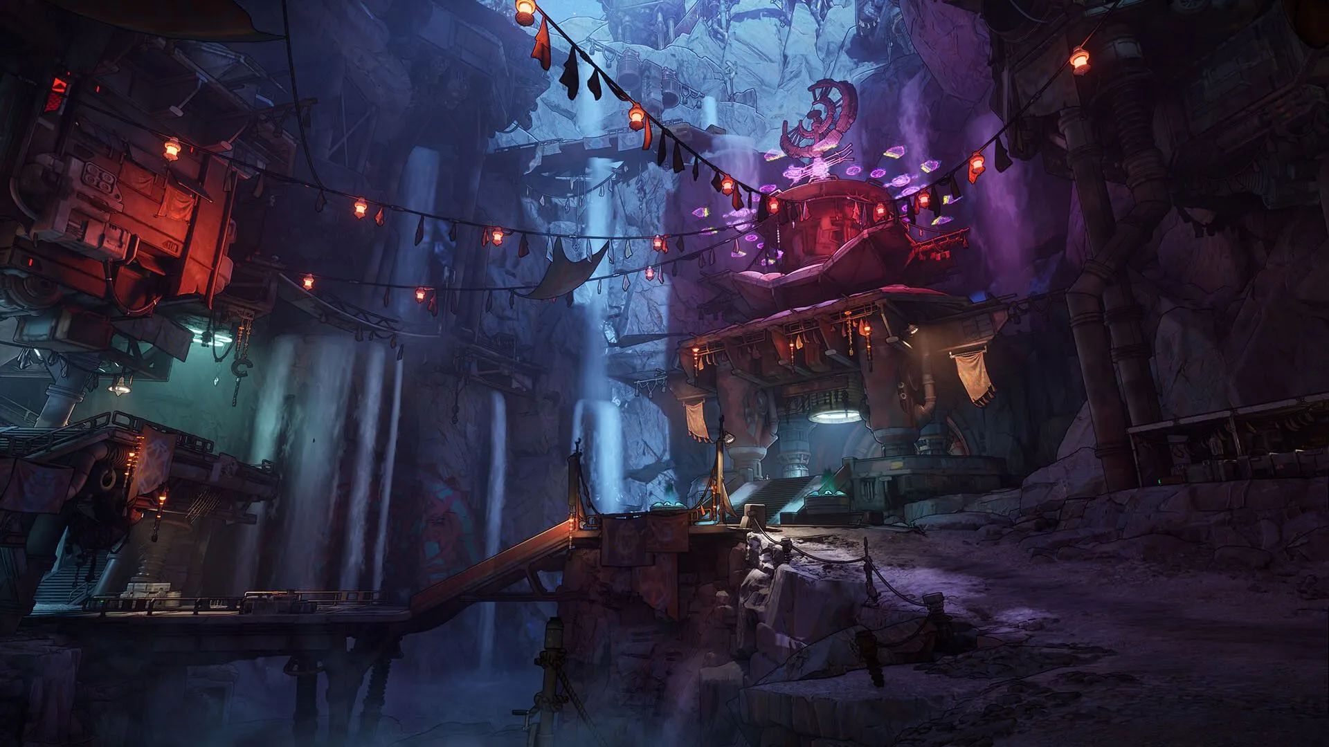 Một hình ảnh gameplay của Borderlands 4, làm nổi bật yếu tố bắn súng và thiết kế môi trường độc đáo.