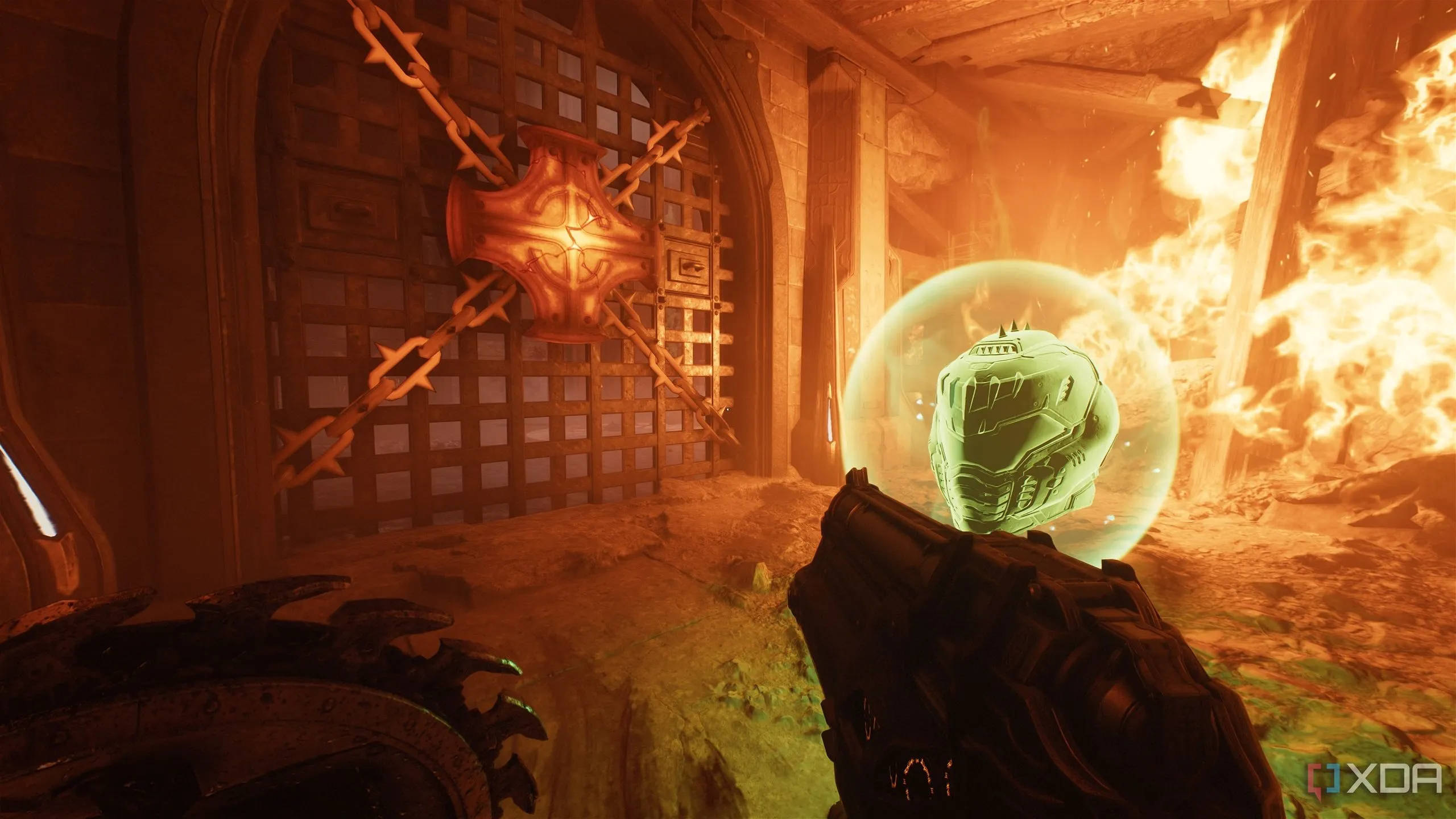 Một Life Sigil và thánh giá kim loại nóng trong khu vực bí mật Chapter 7 Doom The Dark Ages