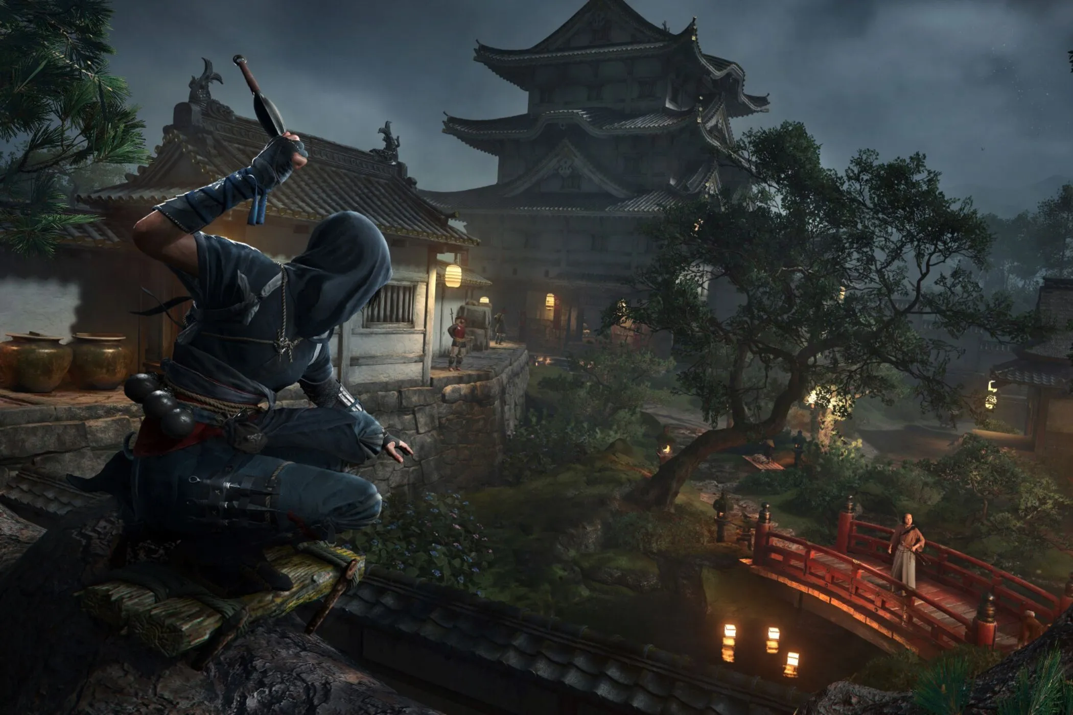 Naoe thực hiện pha ám sát hoàn hảo với Hidden Blade trong Assassin's Creed Shadows