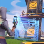 Người chơi Fortnite nữ sử dụng công cụ Creative Mode để xây dựng bản đồ, thể hiện tiềm năng nội dung do người dùng tạo