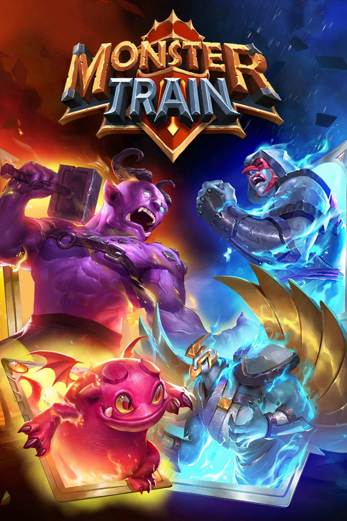 Người chơi Monster Train thiết lập đội hình quỷ để bảo vệ toa tàu khỏi kẻ thù tấn công