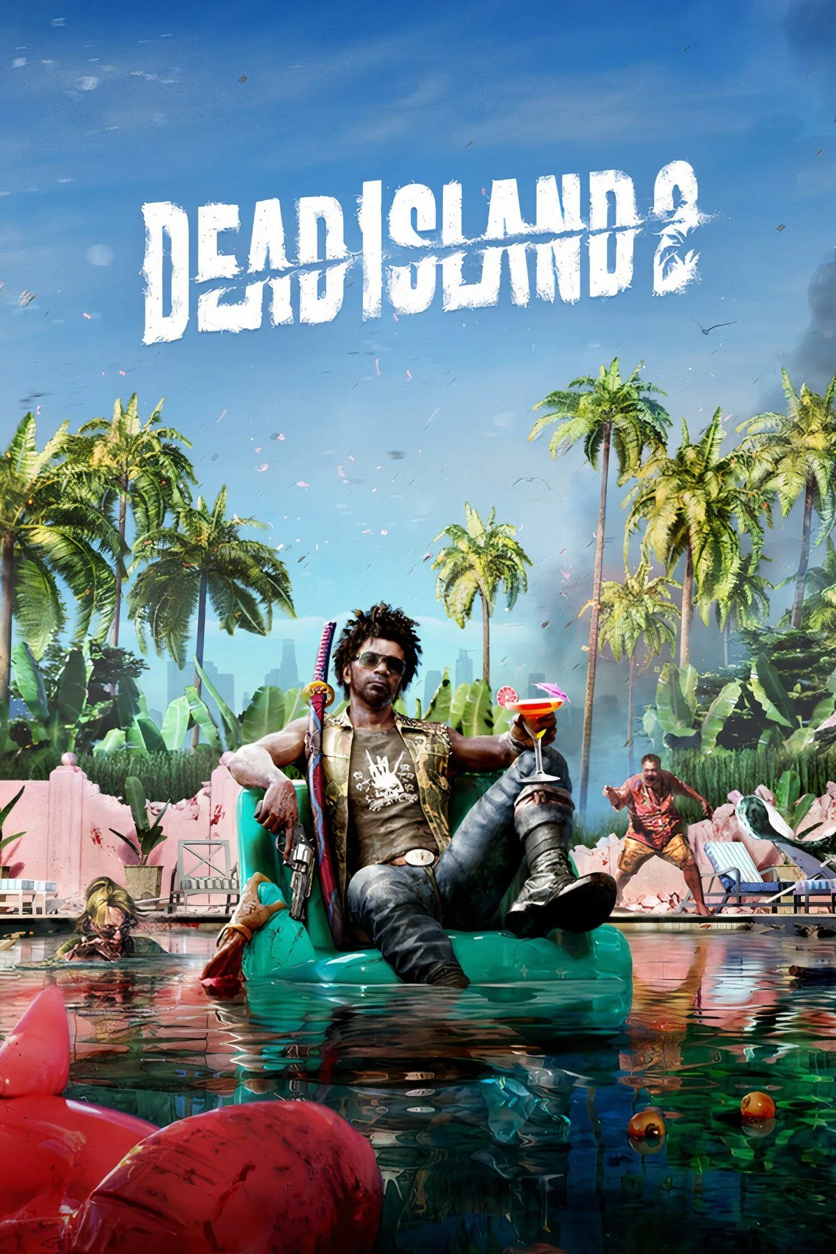 Nhân vật chiến đấu với zombie trong khung cảnh tươi sáng của Dead Island 2 tại California