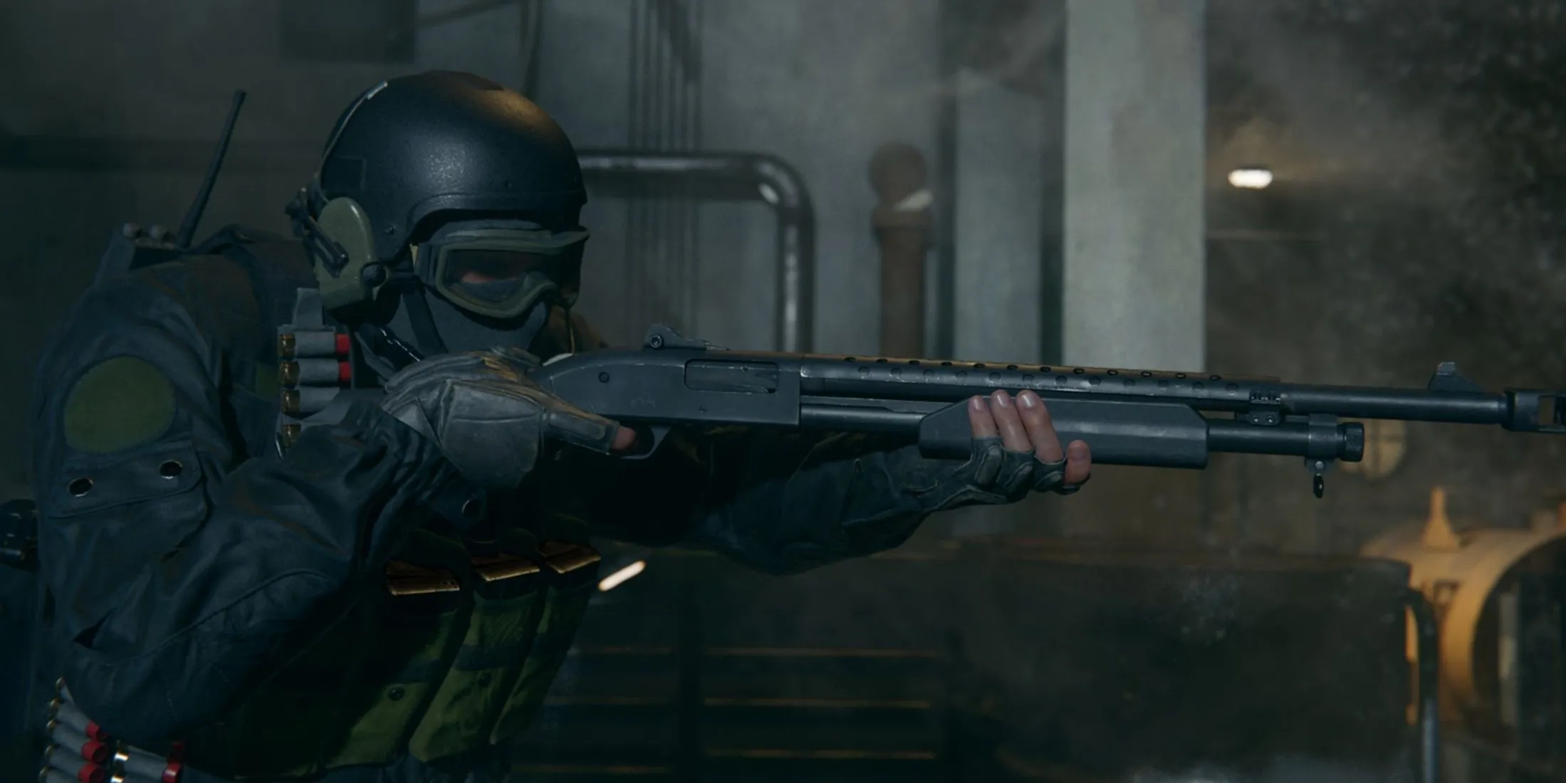 Nhân vật điều khiển trong Call of Duty Black Ops 6 beta với súng trường và trang bị chiến đấu.
