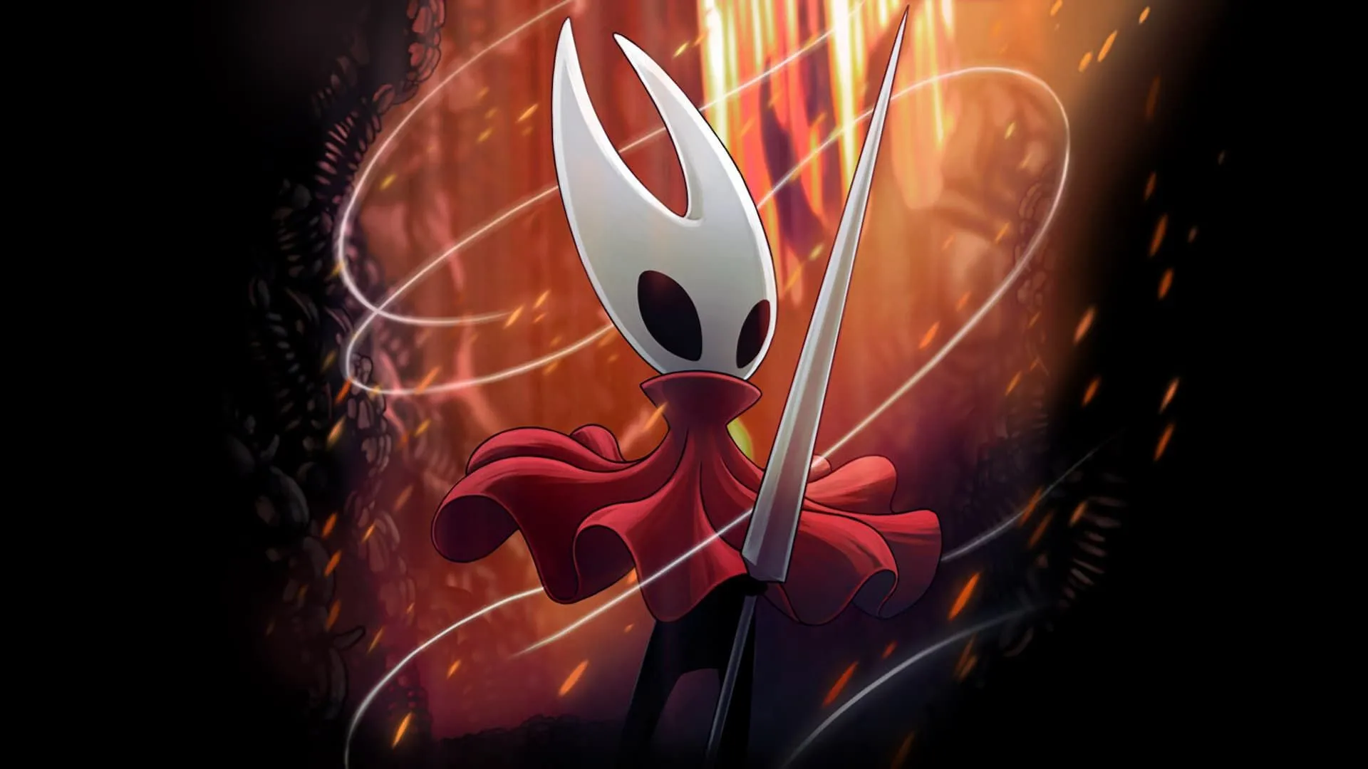 Nhân vật Hornet trong game Hollow Knight Silksong với phong cách đồ họa đặc trưng