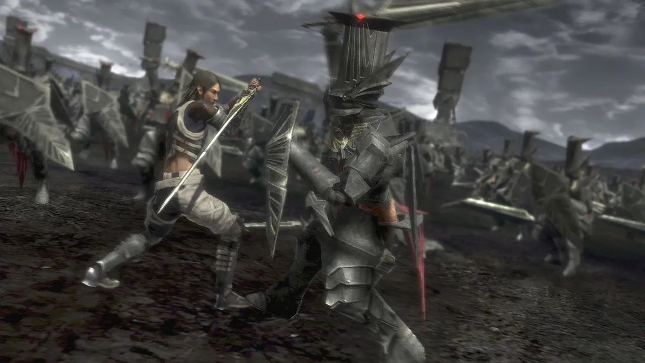 Nhân vật Lost Odyssey trong trận chiến với kiếm và phép thuật