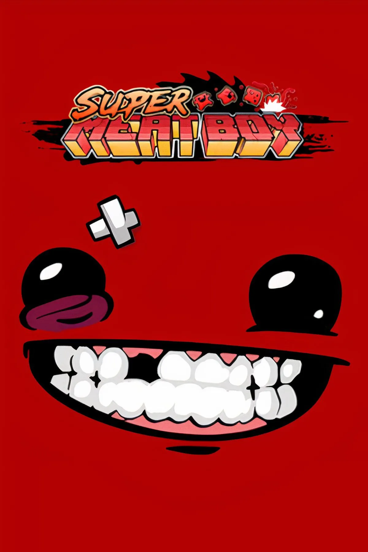 Nhân vật Meat Boy vượt qua chướng ngại vật sắc nhọn trong tựa game platformer kinh điển Super Meat Boy, thể hiện lối chơi tốc độ cao.