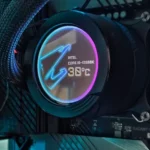 Nhiệt độ CPU hiển thị trên phần mềm giám sát với tản nhiệt Gigabyte
