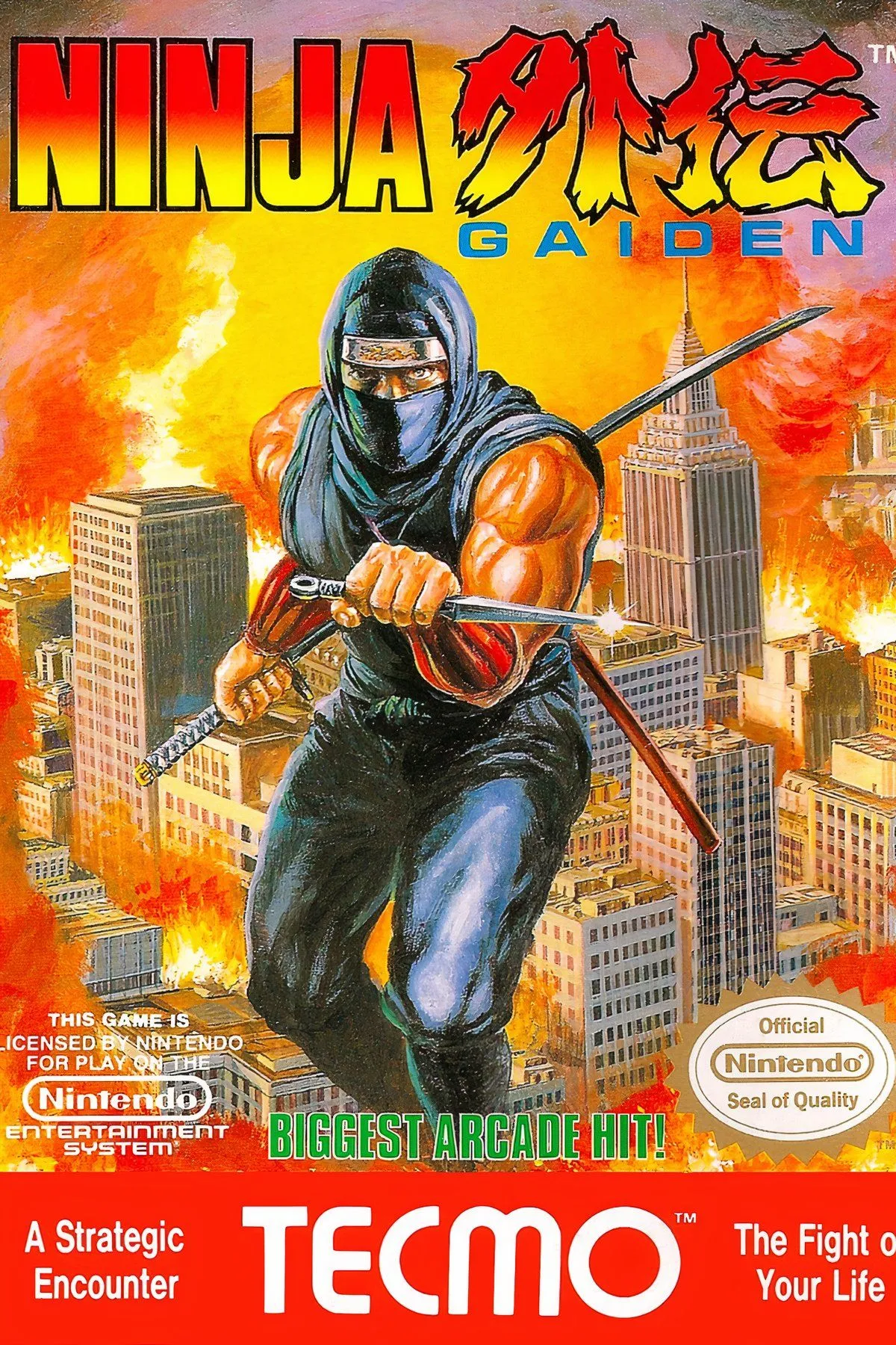 Ninja Ryu Hayabusa trong tư thế chiến đấu, sẵn sàng đối mặt với thử thách trong Ninja Gaiden