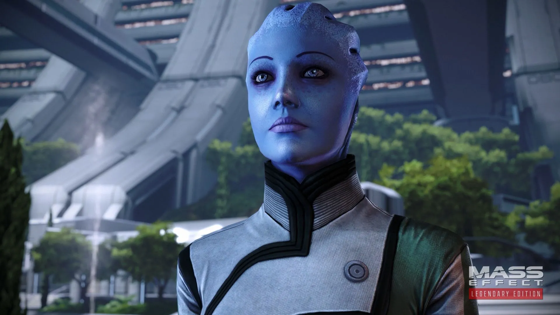 Nữ nhà khoa học Asari Liara T'Soni với tạo hình trong Mass Effect Legendary Edition
