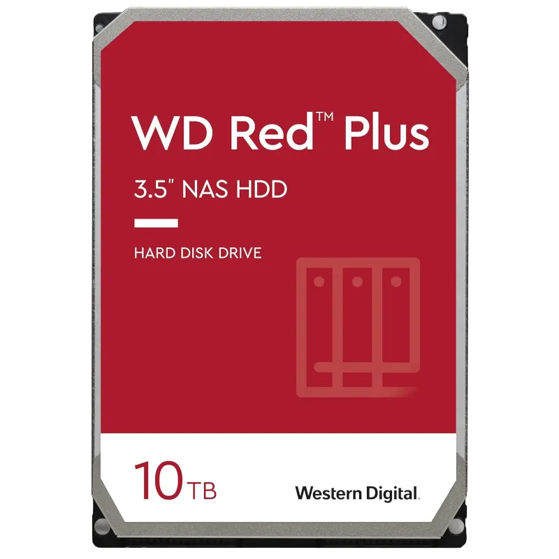 Ổ cứng HDD WD Red Plus 4TB chuyên dụng cho NAS, với nhãn màu đỏ đặc trưng
