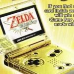 Quảng cáo gốc cuộc thi Game Boy Advance SP vàng 24K The Legend of Zelda Minish Cap