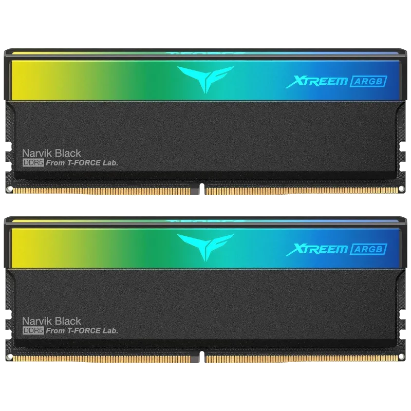 RAM TeamGroup T-Force XTREEM ARGB DDR5 cao cấp với tốc độ 7200MHz và tản nhiệt RGB bắt mắt, tối ưu cho hiệu năng chơi game