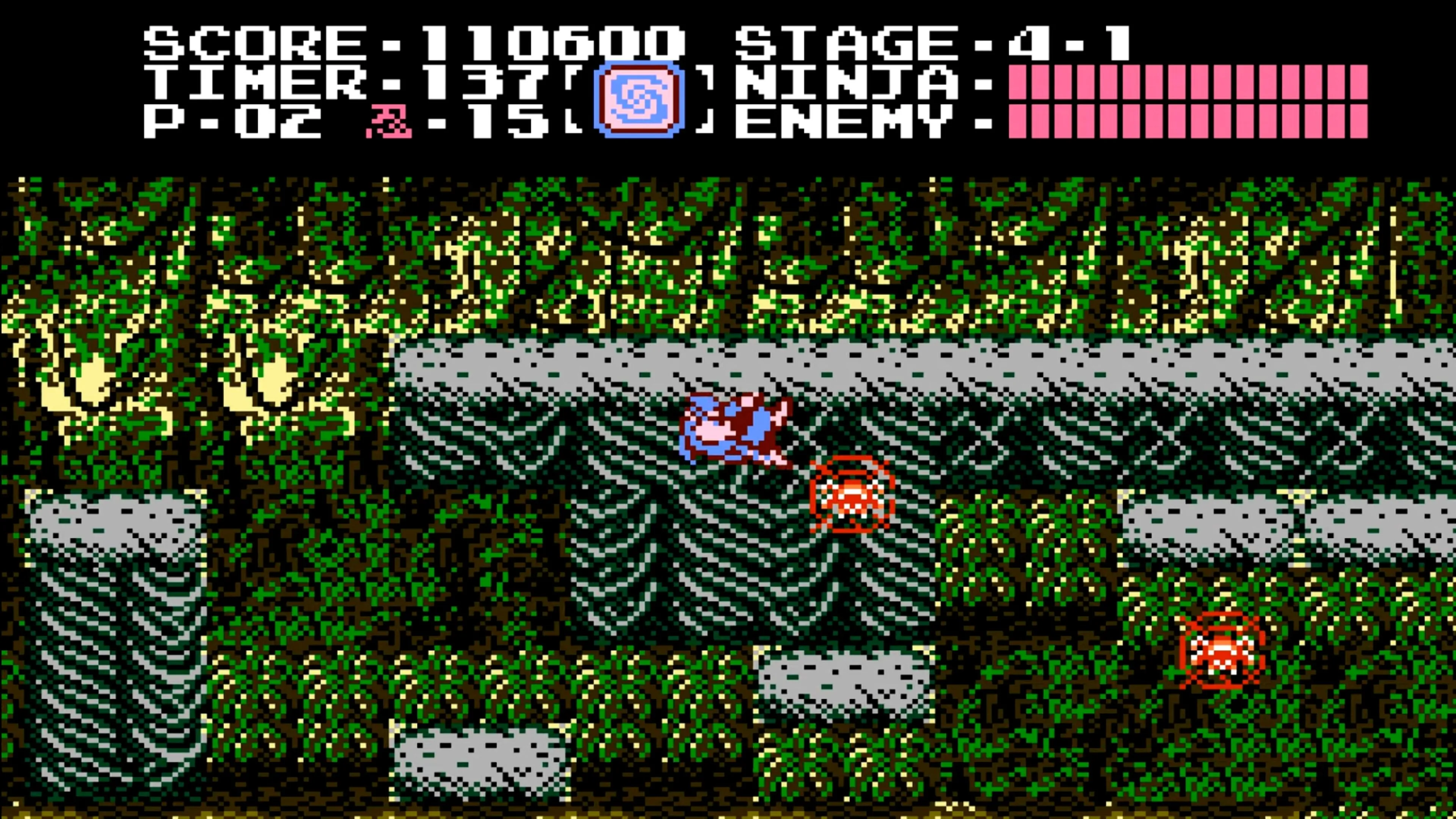 Ryu Hayabusa đối đầu với một con boss có kích thước lớn trong Ninja Gaiden