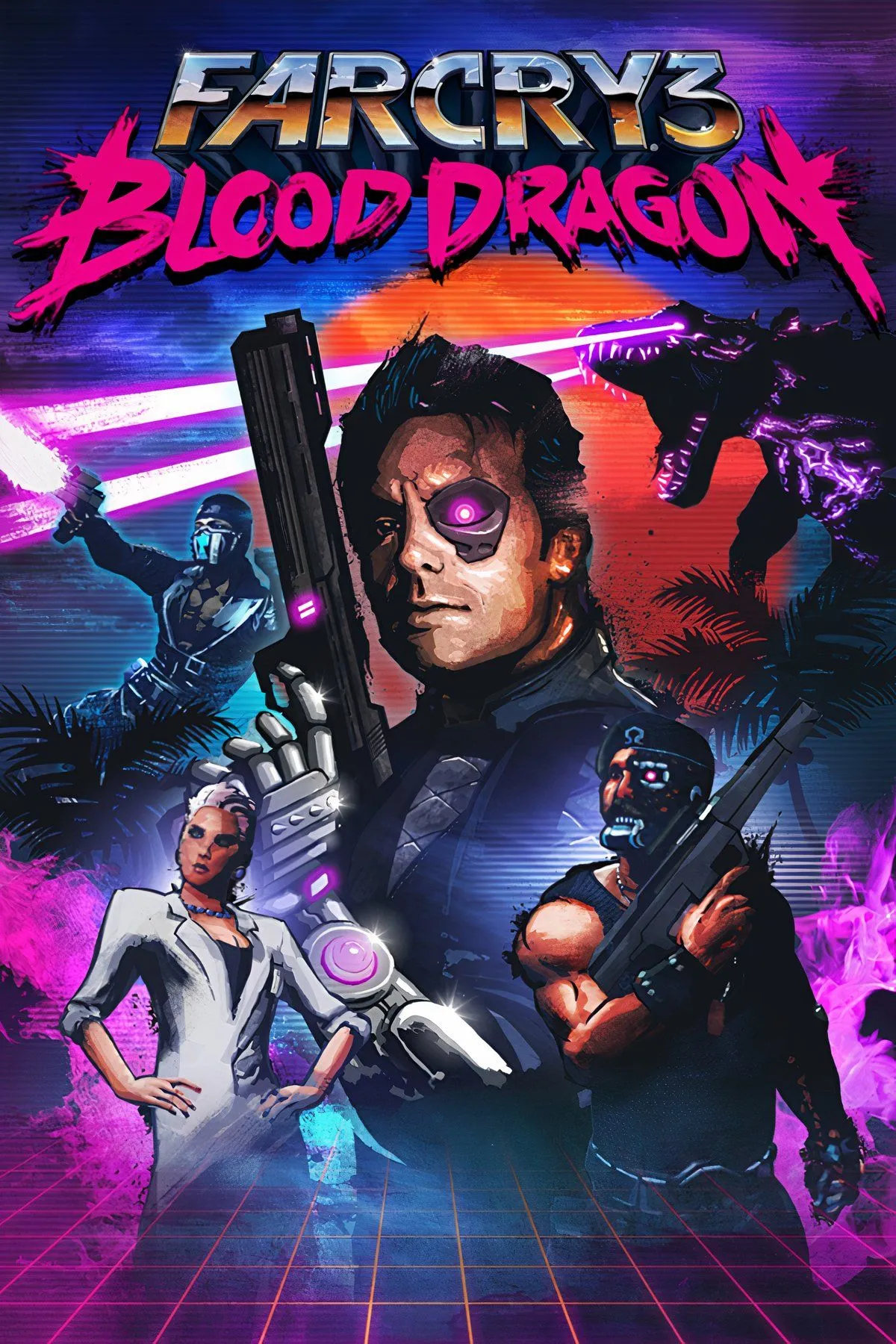 Sergeant Rex Colt bắn súng trong thế giới neon của Far Cry 3 Blood Dragon