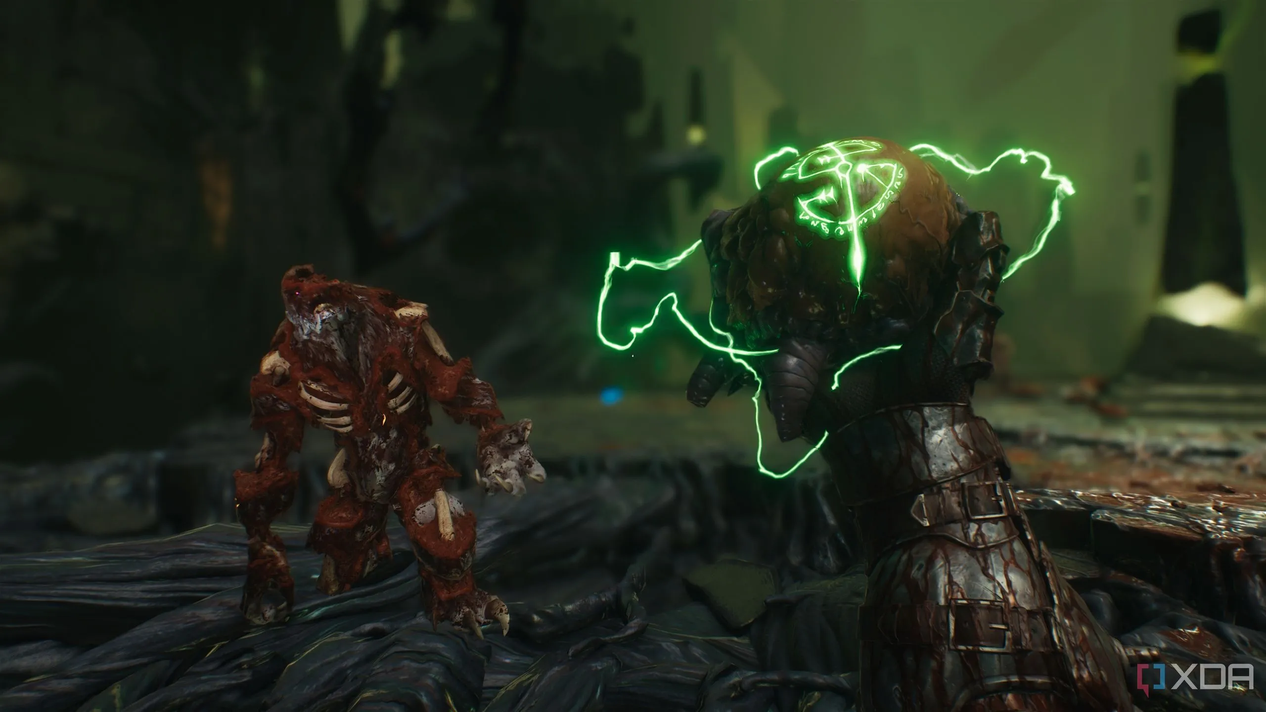 Slayer cầm Tinh Hoa Quỷ phục hồi tối đa giáp trong Chương 15 Doom The Dark Ages.