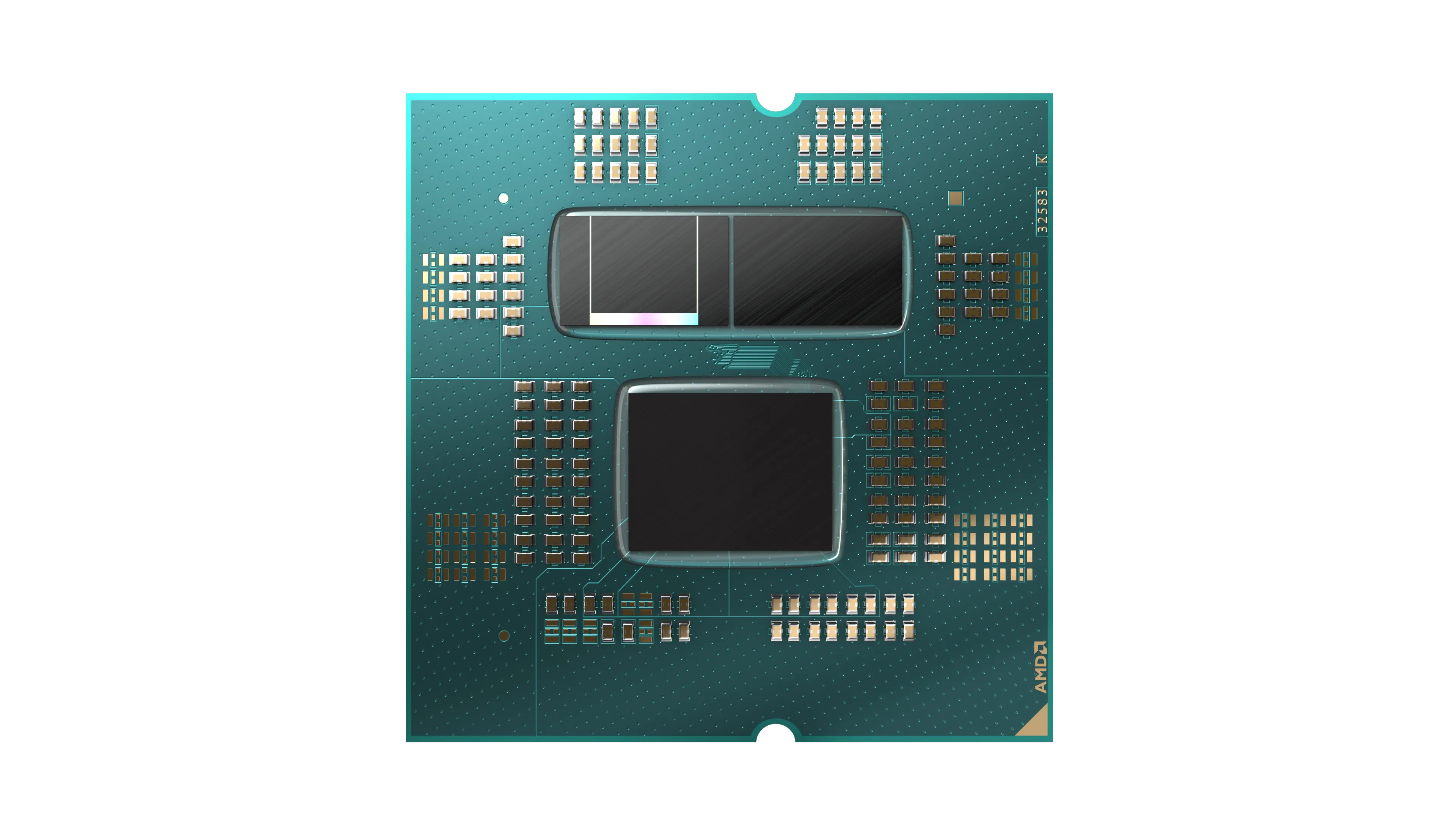 Sơ đồ kiến trúc vi xử lý AMD Ryzen 7000 với công nghệ 3D V-Cache và hai chiplet CCD