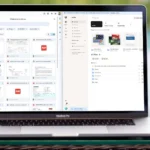 So sánh Google Drive và Dropbox trên màn hình MacBook Pro