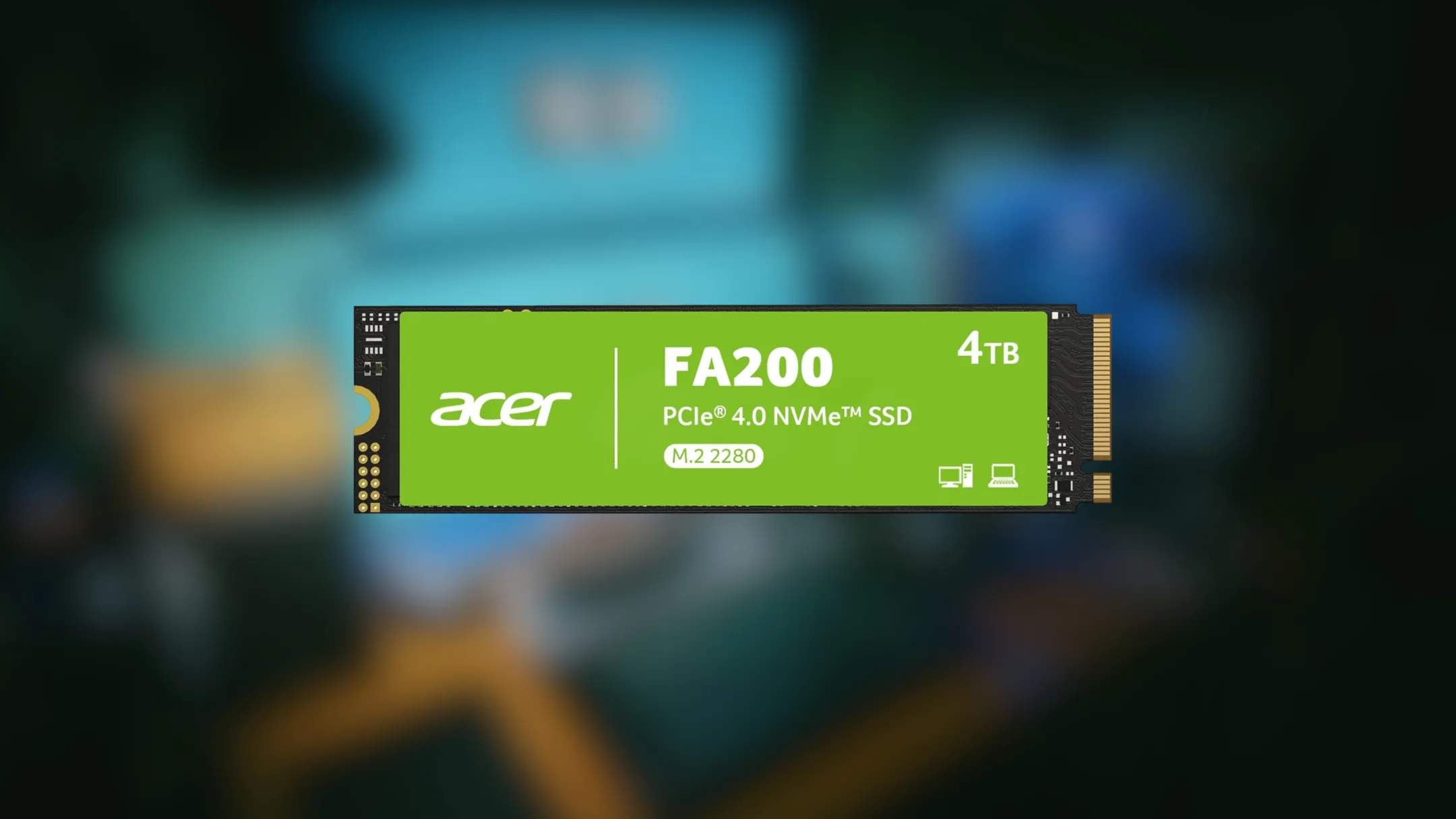 SSD Acer FA200 M.2 Gen4 với tốc độ đọc 7200MB/s