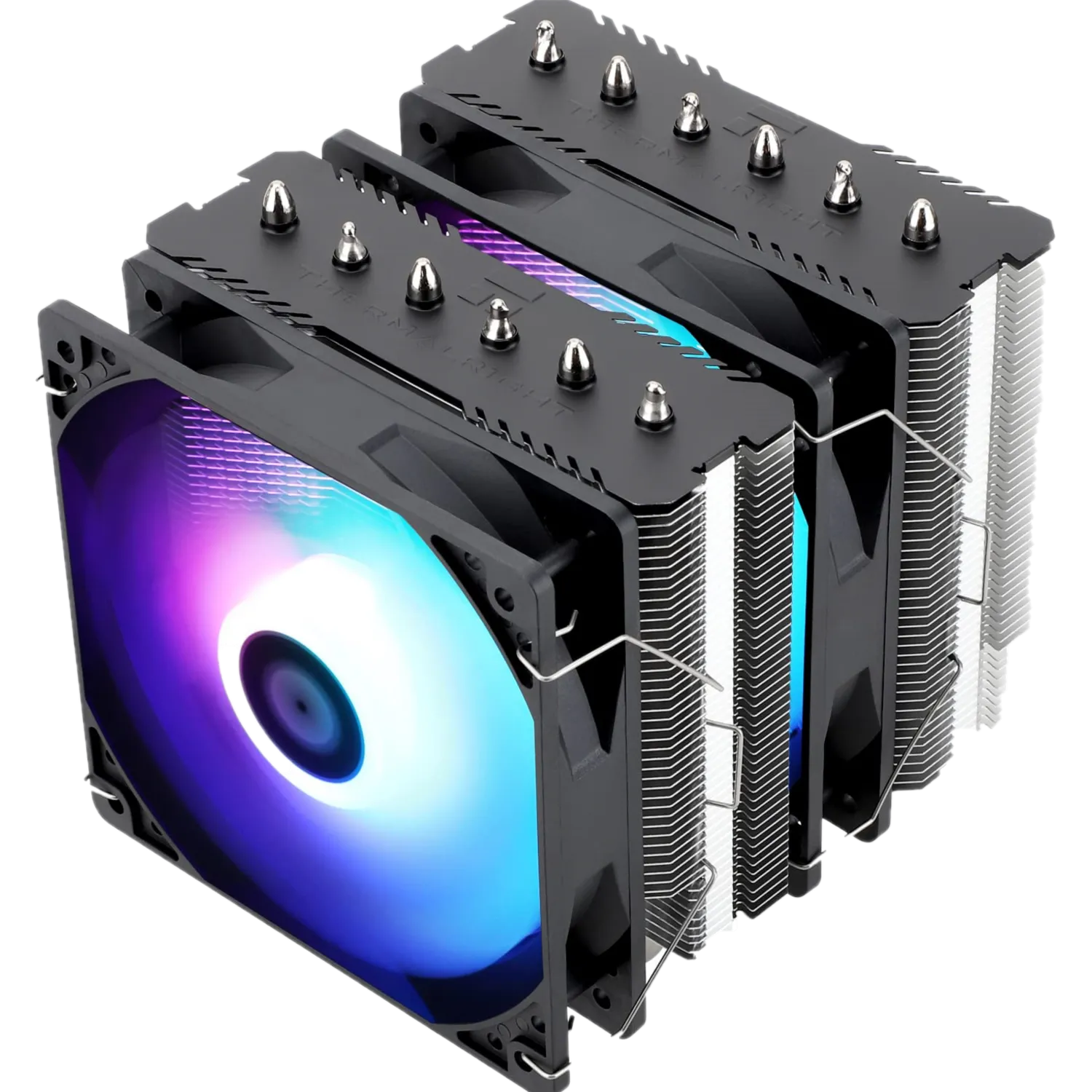 Tản nhiệt khí Thermalright Peerless Assassin 120 SE ARGB màu trắng với thiết kế mạnh mẽ và đèn RGB.