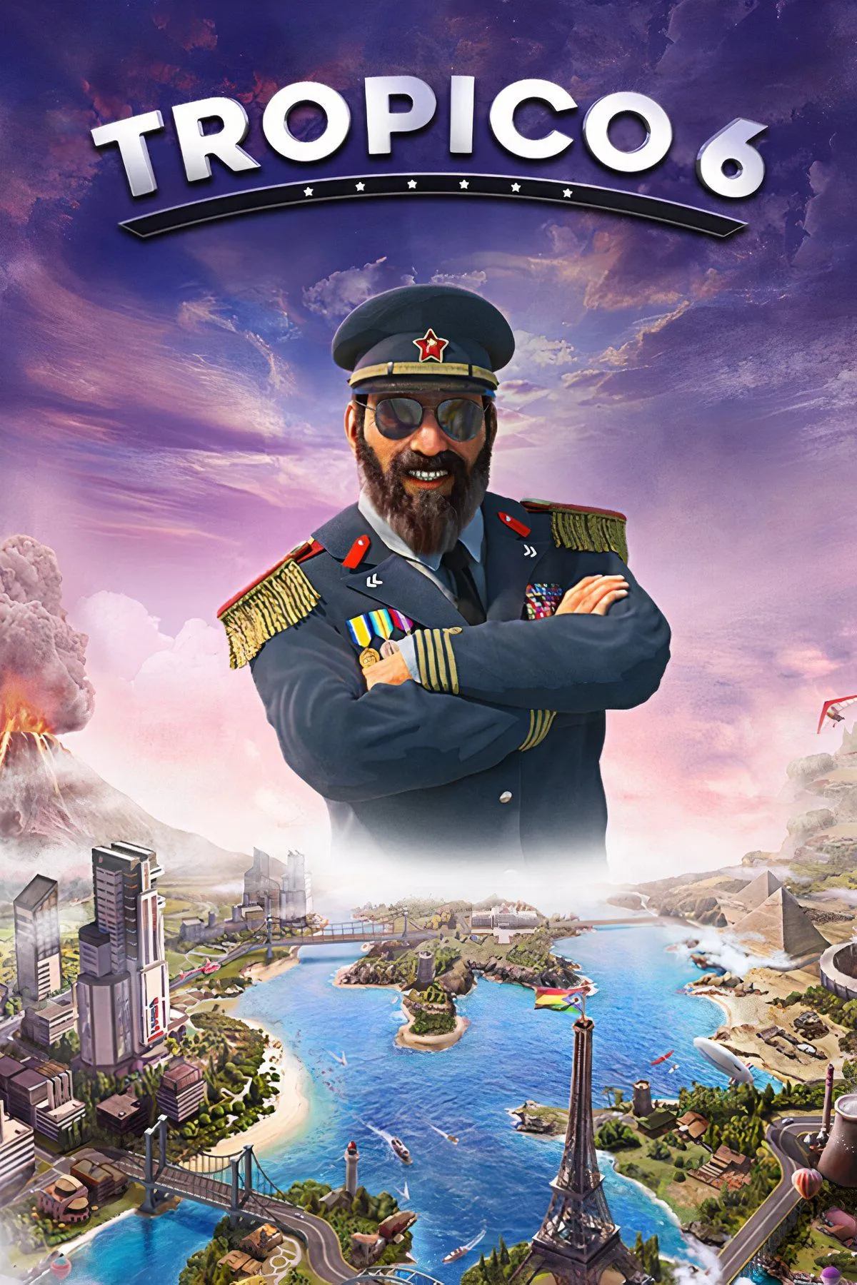 Thành phố trên đảo Tropico 6 với những công trình đầy màu sắc và đường xá nhộn nhịp