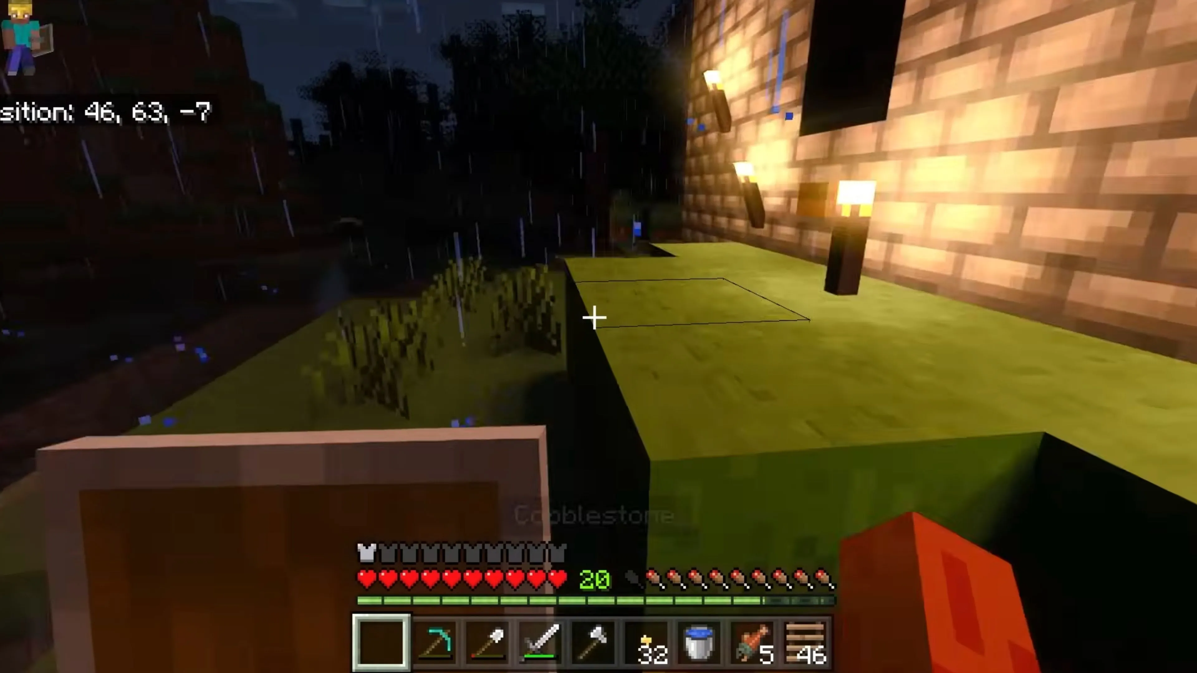 Thế giới khối hộp đầy màu sắc của Minecraft với cây cối, nước và địa hình đa dạng