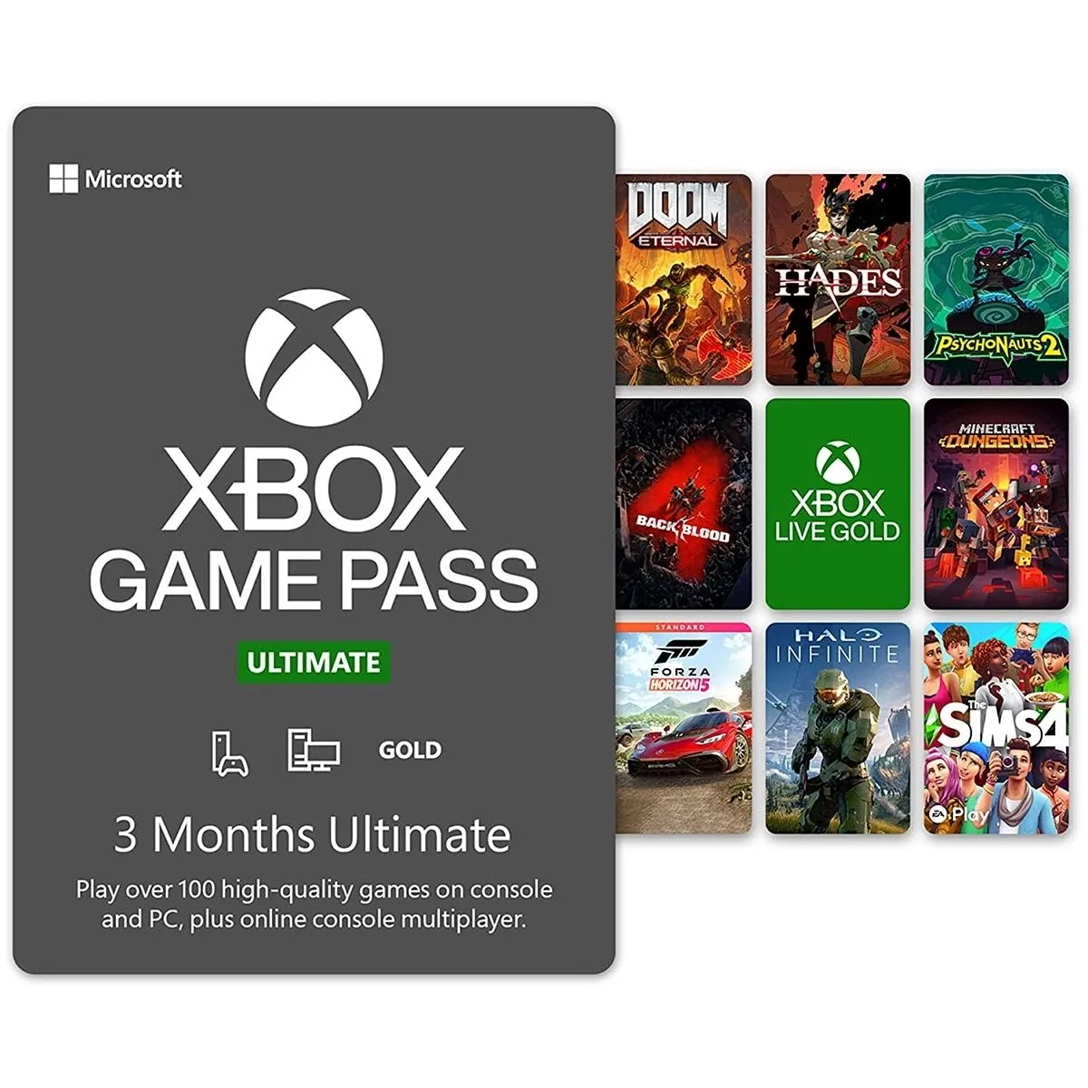 Thẻ Xbox Game Pass Ultimate với quyền truy cập thư viện game khổng lồ trên console, PC và chơi game đám mây