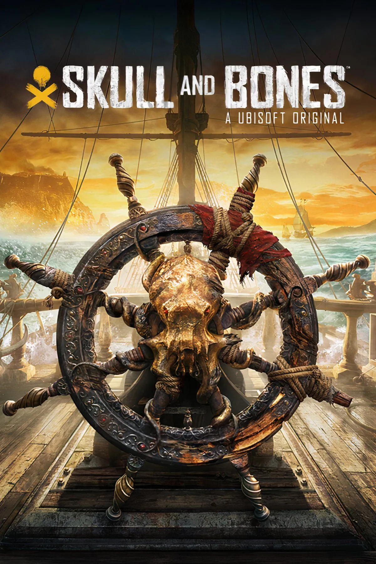 Tổng hợp các hình ảnh từ game Skull & Bones, minh họa lối chơi cướp biển và hải chiến