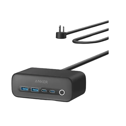 Trạm sạc Anker 525 thiết kế nhỏ gọn, đi kèm dây nguồn tiện lợi