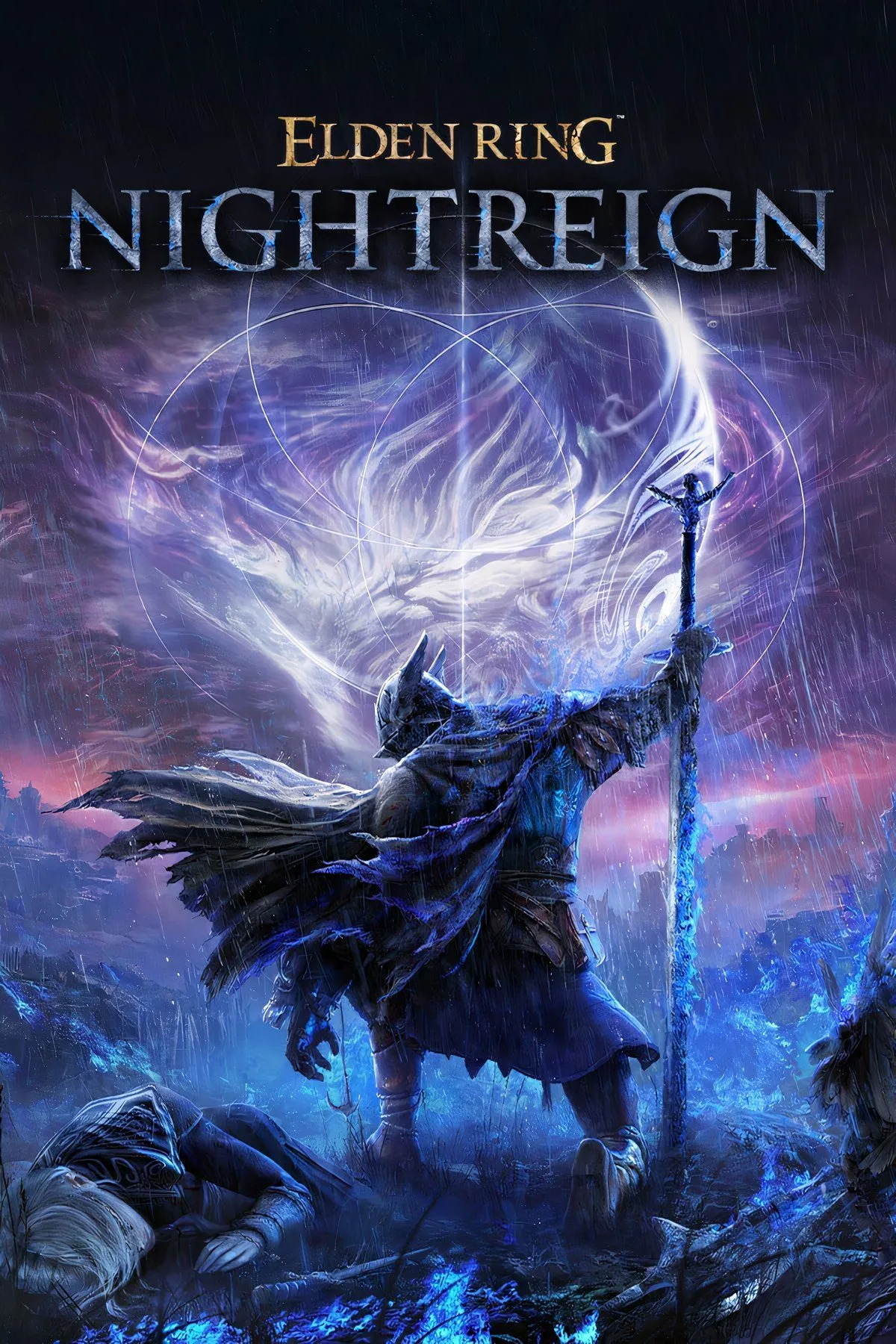 Trang bìa game Elden Ring Nightreign với hình ảnh logo và phong cách nghệ thuật đặc trưng