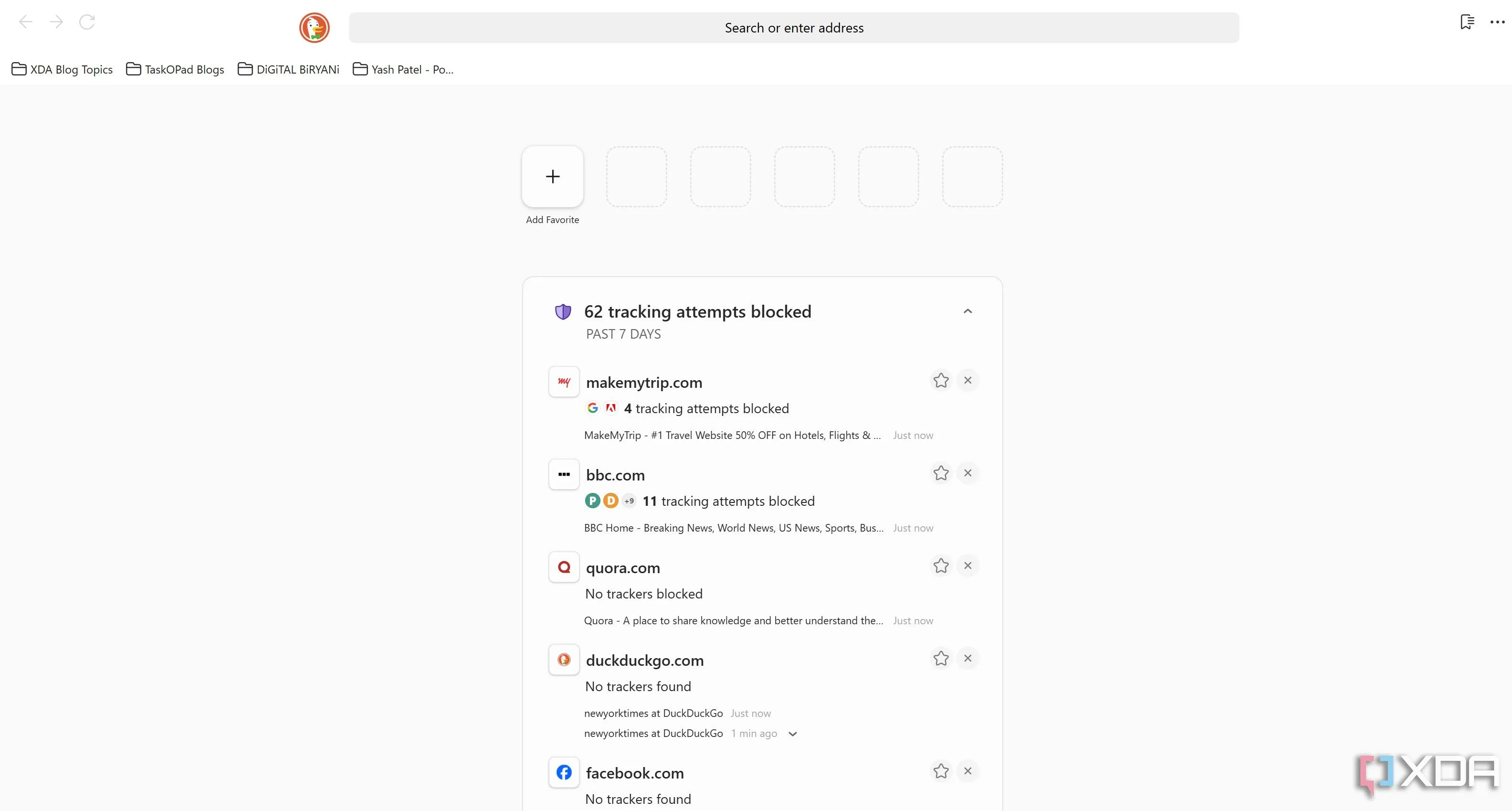 Trang chủ công cụ tìm kiếm DuckDuckGo.