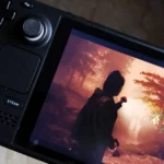 Trò chơi Alan Wake 2 đang chạy trên Steam Deck, thể hiện khả năng đồ họa tiên tiến của ray tracing.