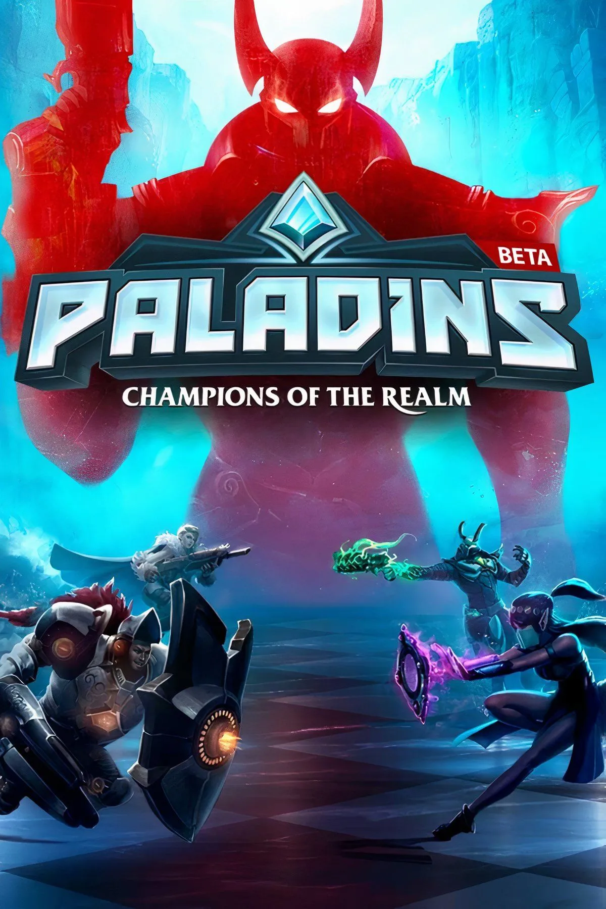 Tựa game Paladins với biểu tượng và thông tin hệ thống, ngày phát hành