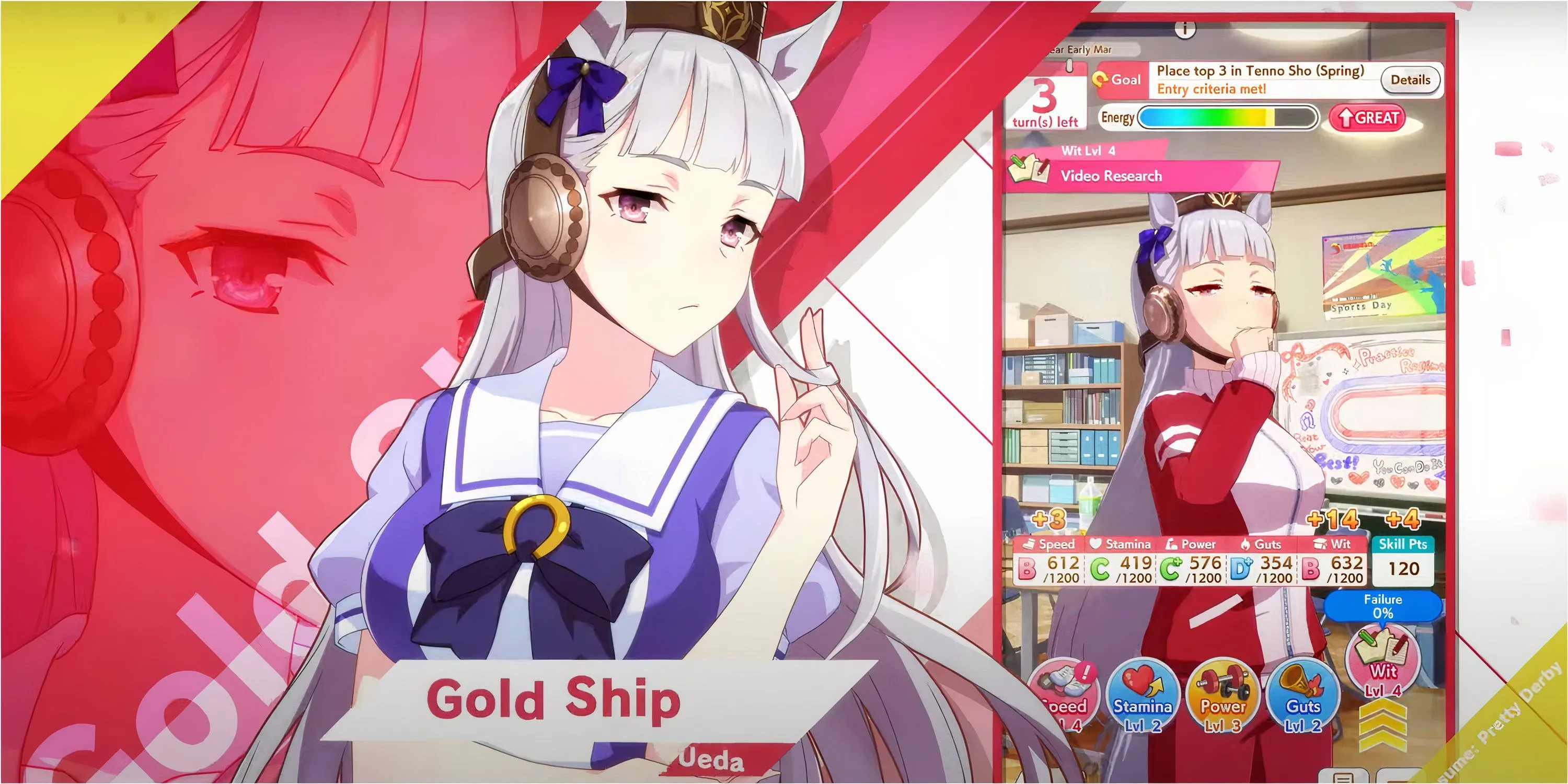 Tương tác nhân vật trong Umamusume Pretty Derby, thể hiện khía cạnh visual novel sâu sắc và cốt truyện phong phú của game.