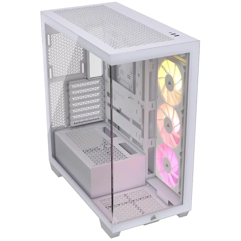 Vỏ case Corsair 3500X ARGB màu trắng cho PC gaming