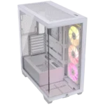 Vỏ case PC Corsair 3500X ARGB với thiết kế hai mặt kính và luồng khí tối ưu từ mặt bên, thích hợp cho việc xây dựng máy tính hiệu suất cao.