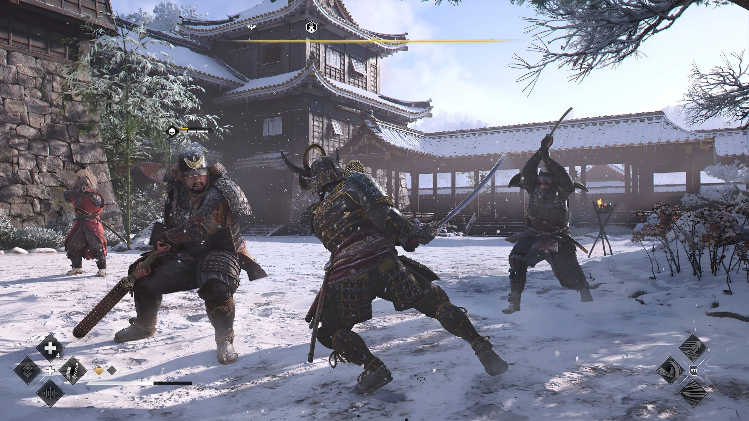 Yasuke thực hiện đòn tấn công uy lực trong hệ thống chiến đấu của Assassin's Creed Shadows