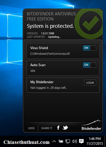 Download Bitdefender Antivirus Free Edition miễn phí