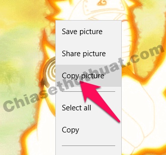 Với trình duyệt Microsoft Edge, bạn nhấn chuột phải lên ảnh GIF chọn Copy picture