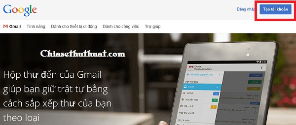 Đăng ký Gmail, tạo tài khoản Gmail tiếng Việt mới nhanh nhất